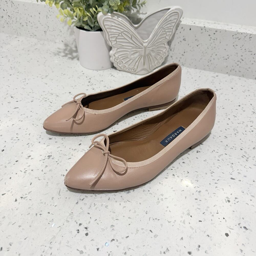 Margaux The Demi ballet Dusty Pink 37 m 7 pointed toe dressy bow CP
